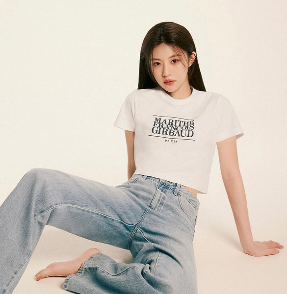 [MARITHÉ FRANÇOIS GIRBAUD] W CLASSIC LOGO CROP TEE (2 colours)