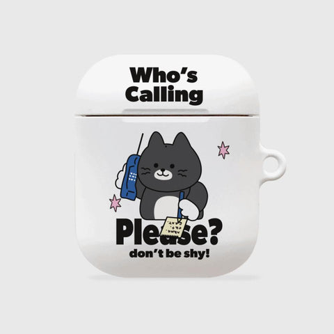 [THENINEMALL] Calling Hey Cat AirPods Hard Case