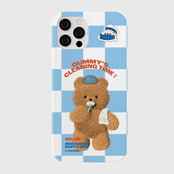 [THENINEMALL] Cleaning Time Gummy Hard Phone Case (2 types)