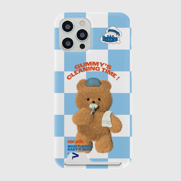 [THENINEMALL] Cleaning Time Gummy Hard Phone Case (2 types)