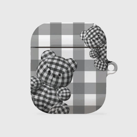 [THENINEMALL] Check Gingham Gummy AirPods Hard Case