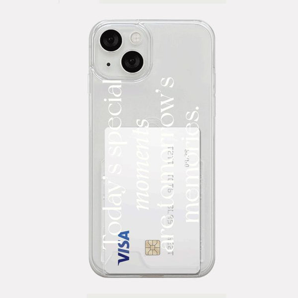 [Mademoment] 스페셜모먼트 레터링 디자인 Clear Phone Case (4 Types)