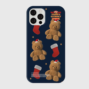 [THENINEMALL] Pattern Holiday Edition Gummy Hard Phone Case (2 types)