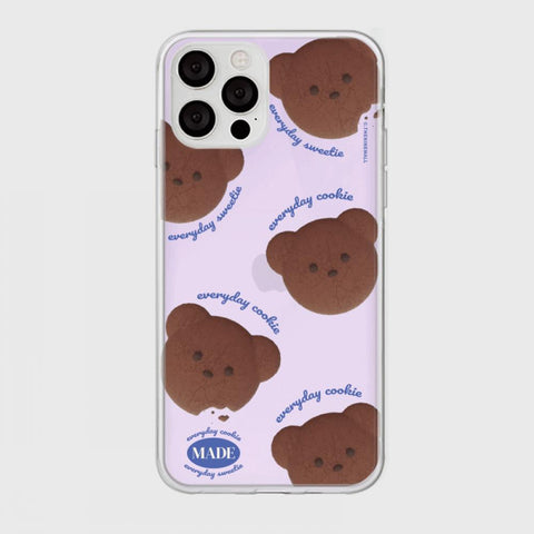 [THENINEMALL] 패턴 테디 쿠키 Mirror Phone Case