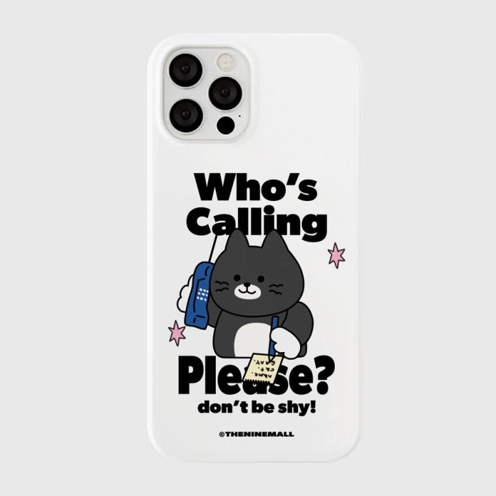 [THENINEMALL] Calling Hey Cat Hard Phone Case (2 types)