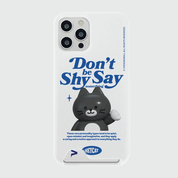 [THENINEMALL] Shy Hey Cat Hard Phone Case (2 types)