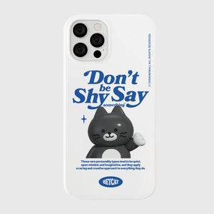 [THENINEMALL] Shy Hey Cat Hard Phone Case (2 types)