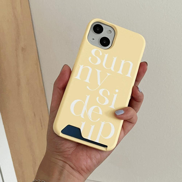 [Mademoment] Sunny Side Up Lettering Design Phone Case