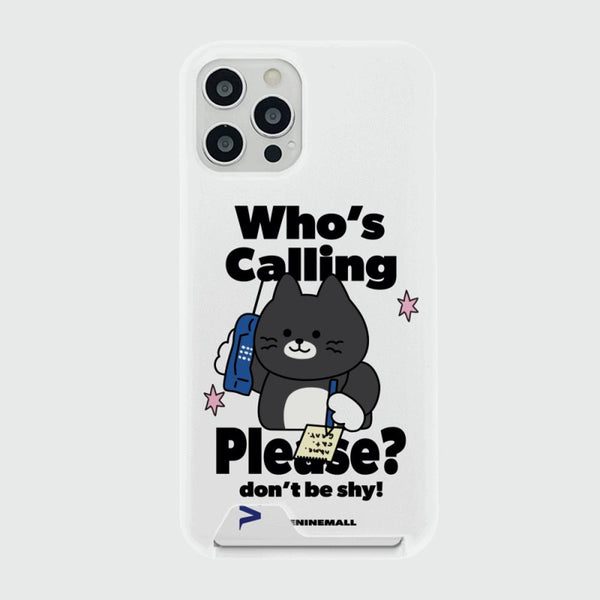 [THENINEMALL] Calling Hey Cat Hard Phone Case (2 types)