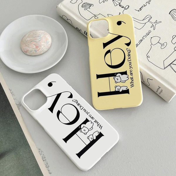 [Mademoment] Hey Momo Lettering Design Phone Case