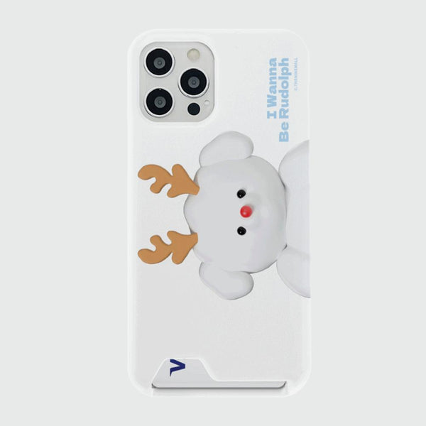 [THENINEMALL] Ppokku Wannabe Rudolph Hard Phone Case (2 types)