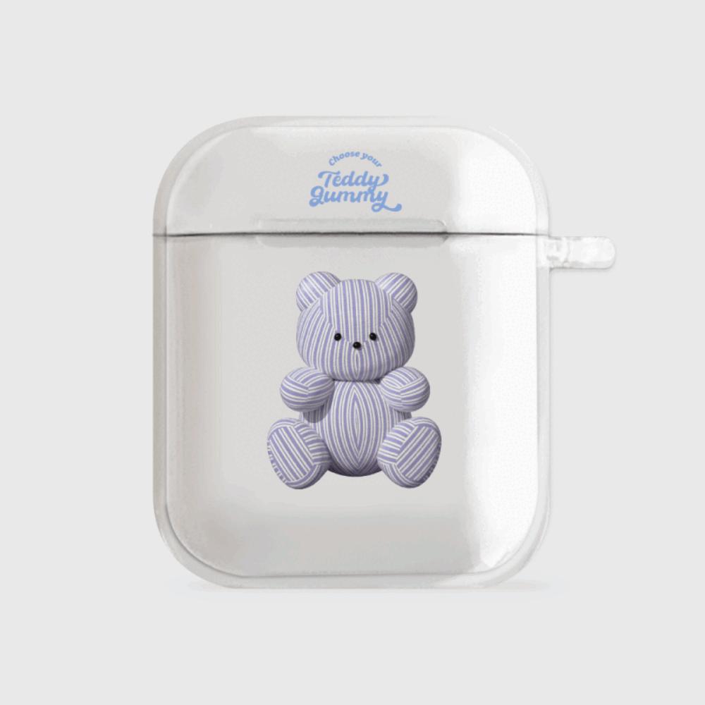[THENINEMALL] Stripy Gummy AirPods Clear Case