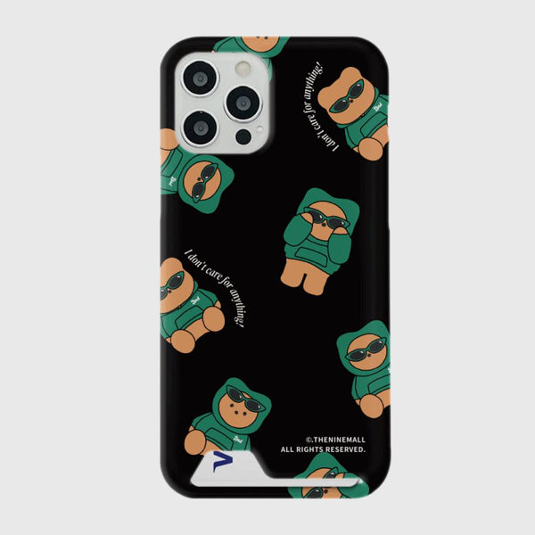 [THENINEMALL] Pattern Hoddie Gummy Hard Phone Case (2 types)