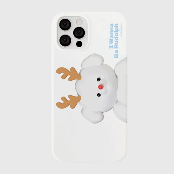 [THENINEMALL] Ppokku Wannabe Rudolph Hard Phone Case (2 types)