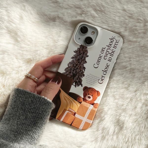 [Mademoment] Tree Bear Lettering Design Phone Case