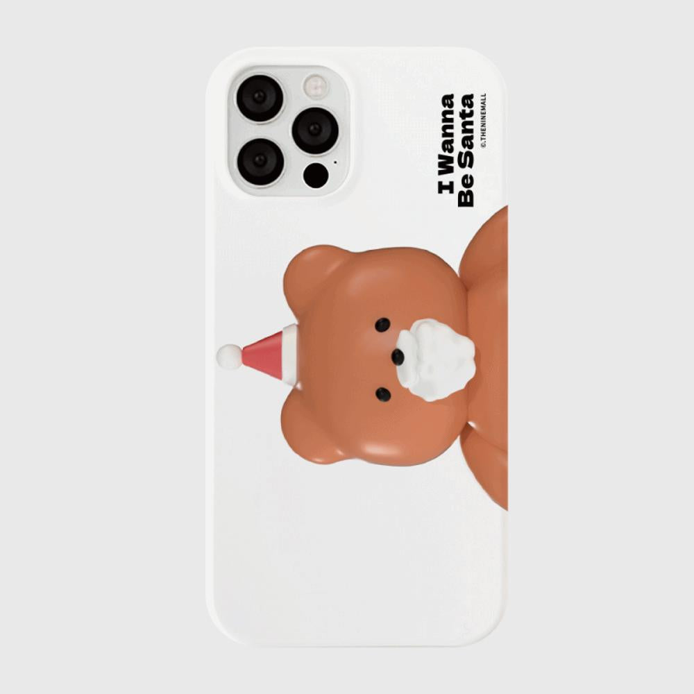 [THENINEMALL] Gummy Wannabe Santa Hard Phone Case (2 types)