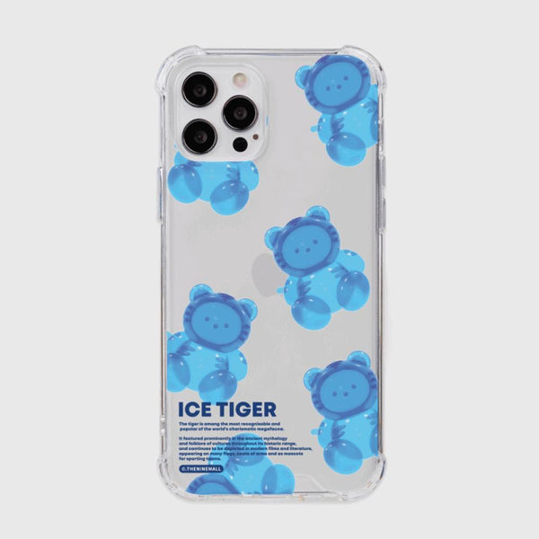 [THENINEMALL] 패턴 젤리 타이거 Clear Phone Case (3 types)