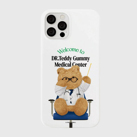 [THENINEMALL] Doctor Teddy Gummy Hard Phone Case (2 types)