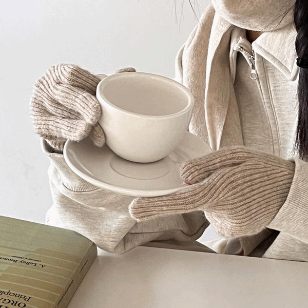[Mademoment] Paris In Moment Wool Touch Oatmeal Gloves