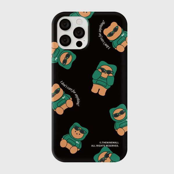 [THENINEMALL] Pattern Hoddie Gummy Hard Phone Case (2 types)