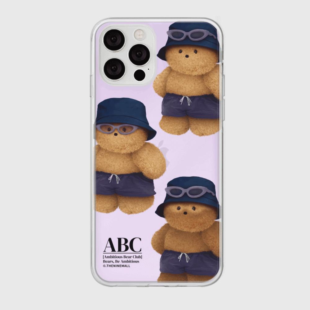 [THENINEMALL] 패턴 태닝 테디 Mirror Phone Case