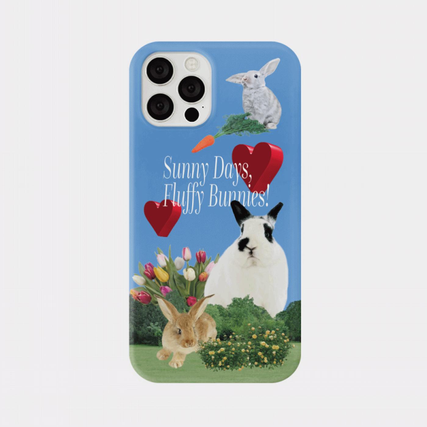 [Mademoment] Fluffy Bunnies Design Phone Case