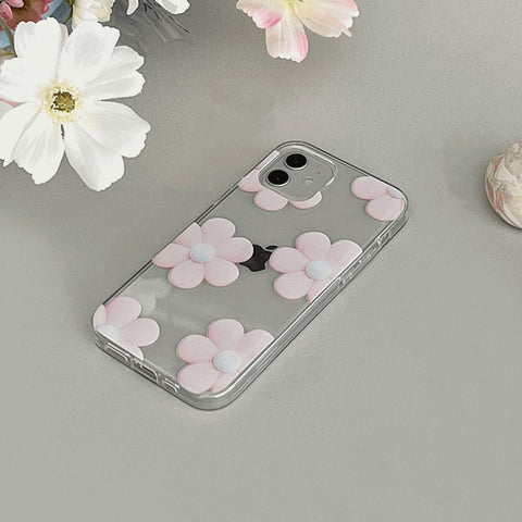 [Mademoment] 벌룬플라워 패턴 디자인 Clear Phone Case (2 Types)