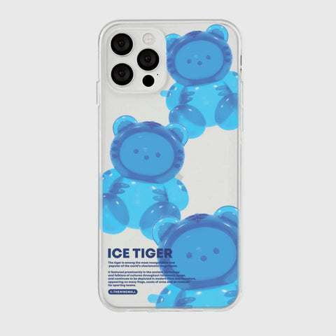[THENINEMALL] 젤리 타이거 Clear Phone Case (3 types)
