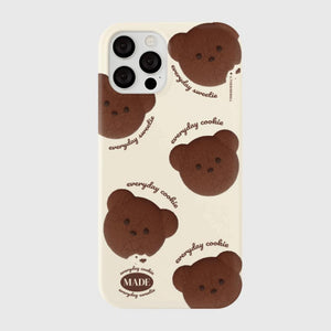 [THENINEMALL] 패턴 테디 쿠키 Hard Phone Case (3 types)