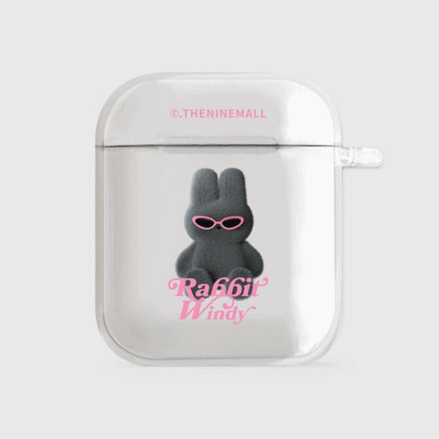 [THENINEMALL] Black Windy AirPods Clear Case