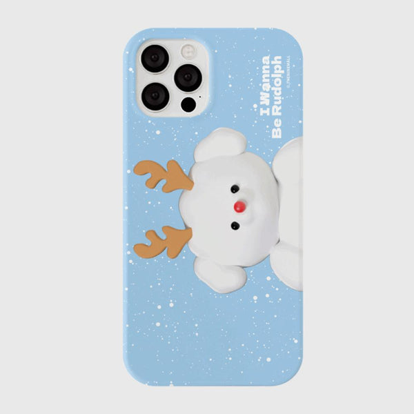 [THENINEMALL] Ppokku Wannabe Rudolph Hard Phone Case (2 types)