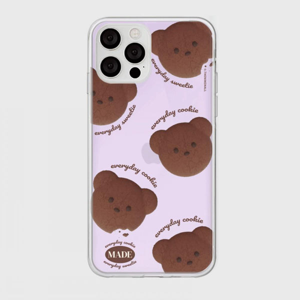 [THENINEMALL] 패턴 테디 쿠키 Mirror Phone Case