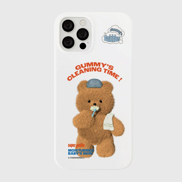 [THENINEMALL] Cleaning Time Gummy Hard Phone Case (2 types)