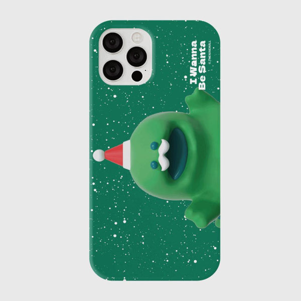 [THENINEMALL] Raptor Wannabe Santa Hard Phone Case (2 types)