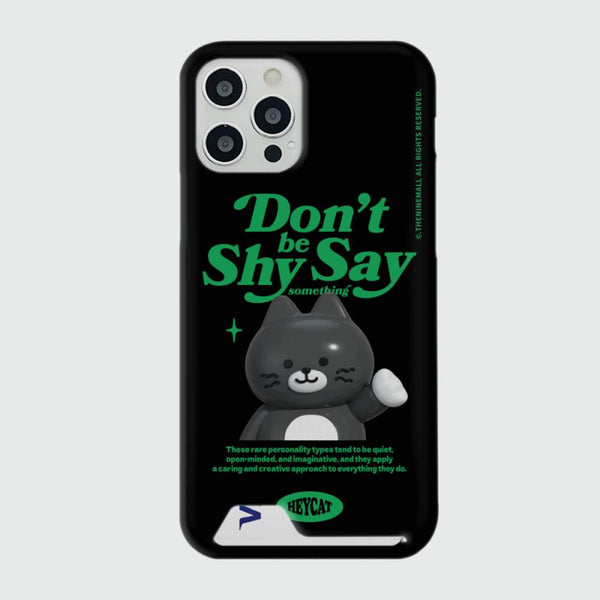 [THENINEMALL] Shy Hey Cat Hard Phone Case (2 types)