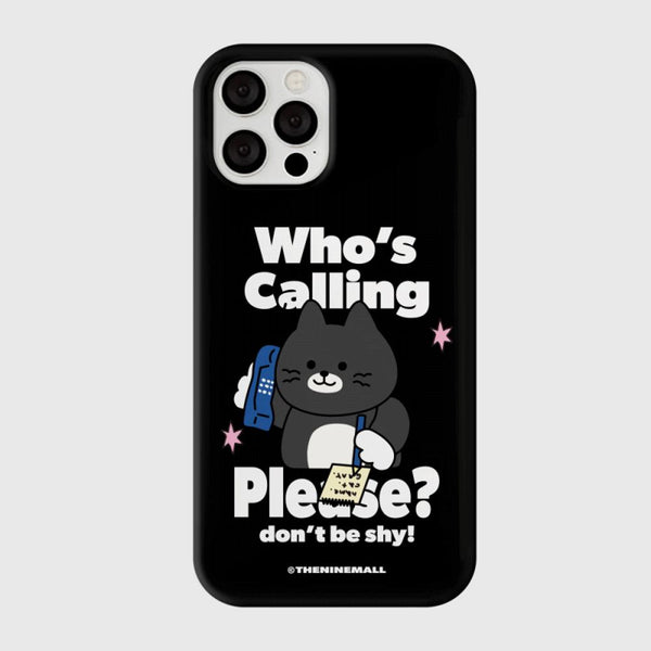 [THENINEMALL] Calling Hey Cat Hard Phone Case (2 types)