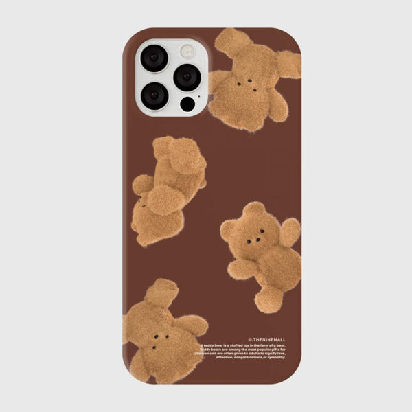 [THENINEMALL] Pattern Gummy Tumbling Hard Phone Case (2 types)