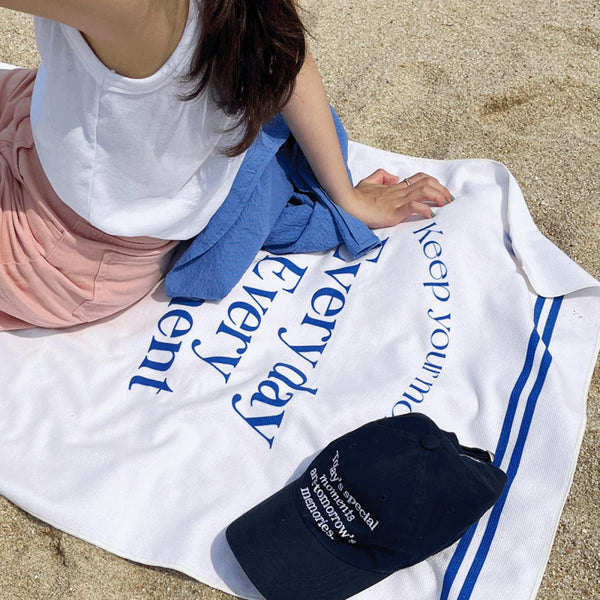 [Mademoment] Daily Blue Beach Towel