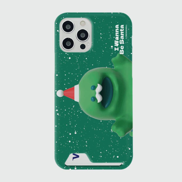 [THENINEMALL] Raptor Wannabe Santa Hard Phone Case (2 types)