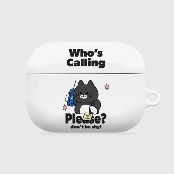 [THENINEMALL] Calling Hey Cat AirPods Hard Case