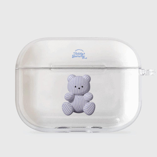 [THENINEMALL] Stripy Gummy AirPods Clear Case