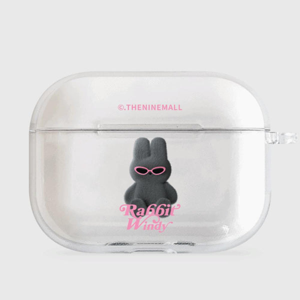 [THENINEMALL] Black Windy AirPods Clear Case