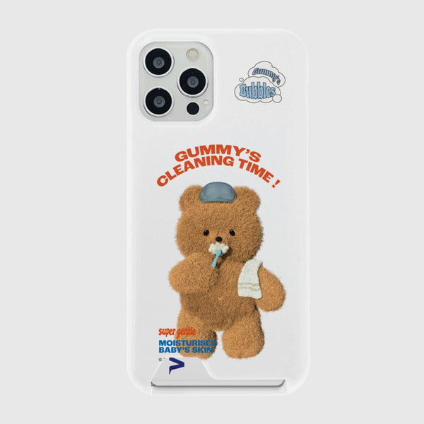 [THENINEMALL] Cleaning Time Gummy Hard Phone Case (2 types)