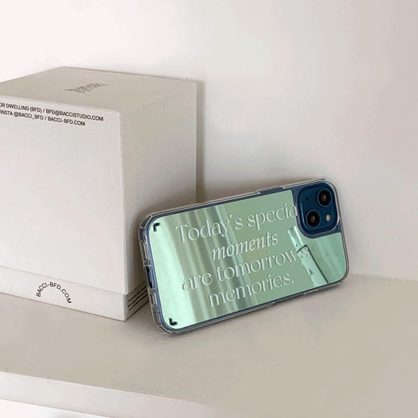 [Mademoment] 스페셜모먼트 레터링 디자인 Glossy Mirror Phone Case