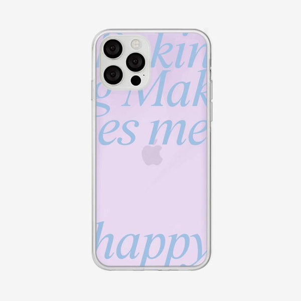 [Mademoment] Home Baking Lettering Design Glossy Mirror Phone Case