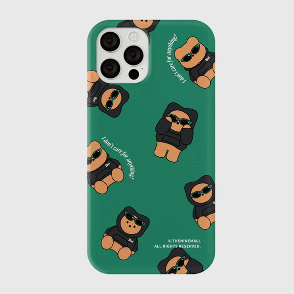 [THENINEMALL] Pattern Hoddie Gummy Hard Phone Case (2 types)