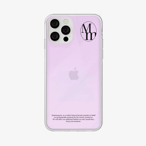 [Mademoment] Basic Design Glossy Mirror Phone Case