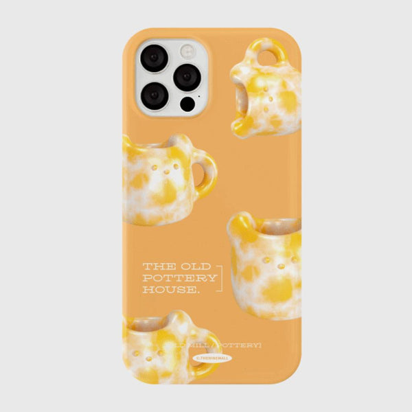 [THENINEMALL] 패턴 오렌지 포터리 Hard Phone Case (3 types)