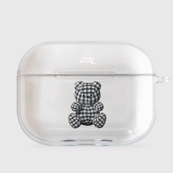 [THENINEMALL] Gingham Gummy AirPods Clear Case