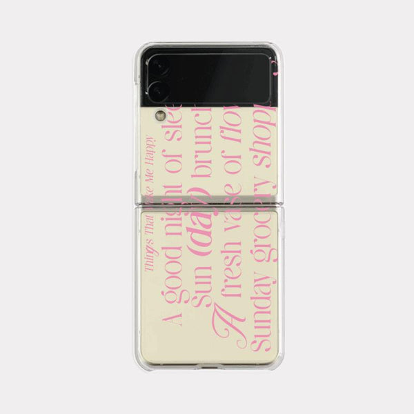[Mademoment] Happy List Lettering Design Clear Phone Case (4 Types)
